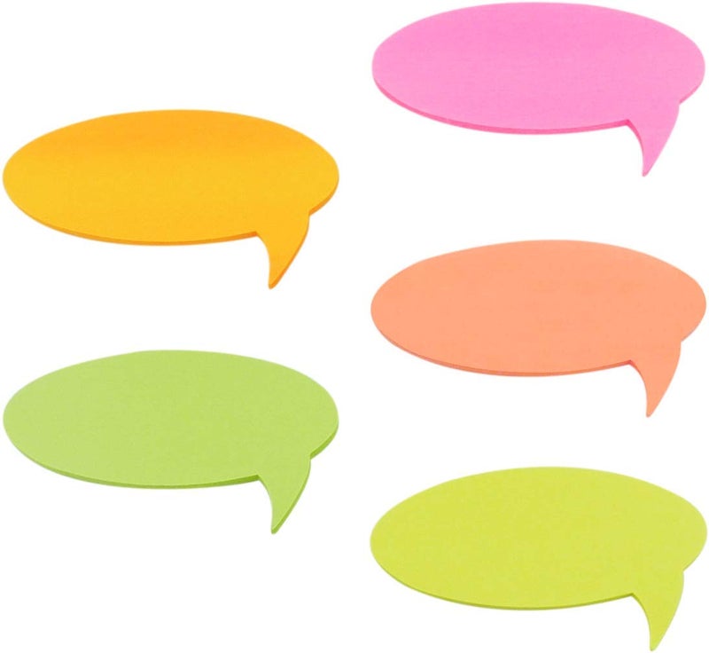 4A Shapes Sticky Notes,Bubble Shape,3 3/8 x 1 7/8 Inches,Neon Assorted,Self-Stick Notes,200 Sheets/Pad,1 Pad/Pack,4A 5059 - Image 1